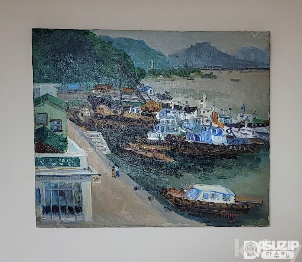 서양화,風景畵,海景,유명작가,최덕휴 (해안) 유화작품 8호