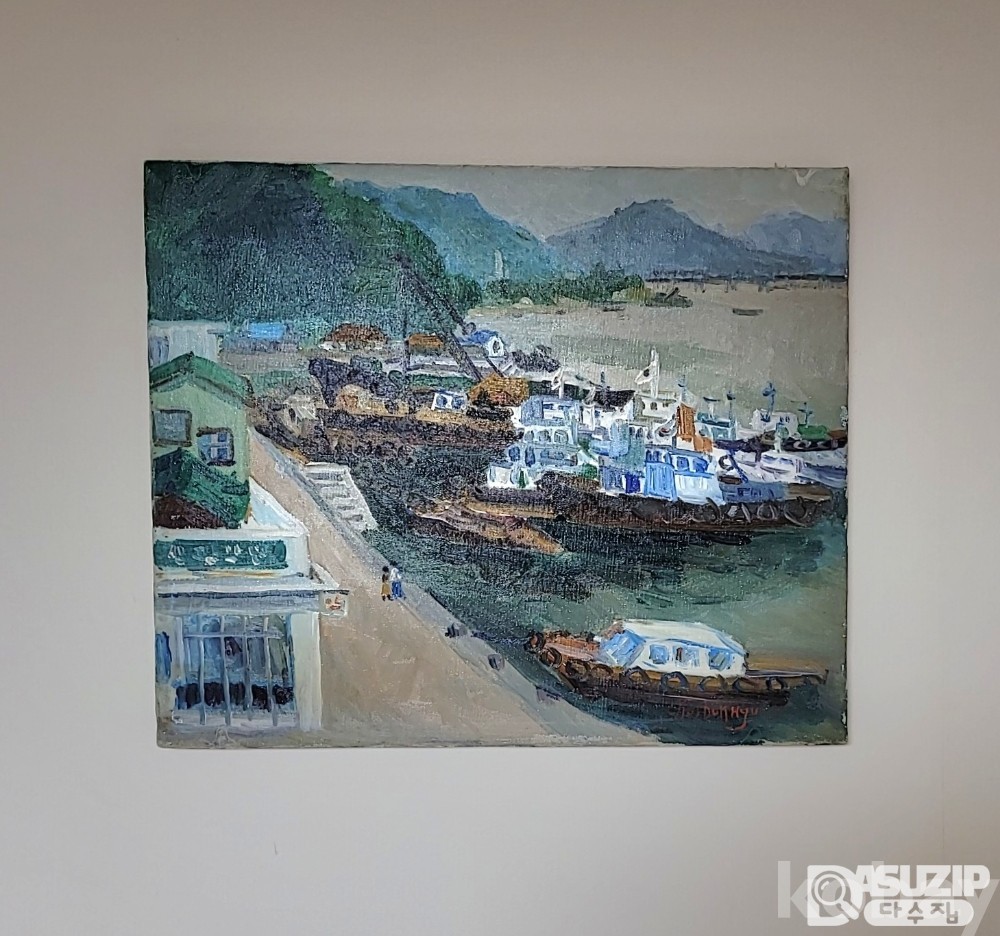 서양화,風景畵,海景,유명작가,최덕휴 (해안) 유화작품 8호