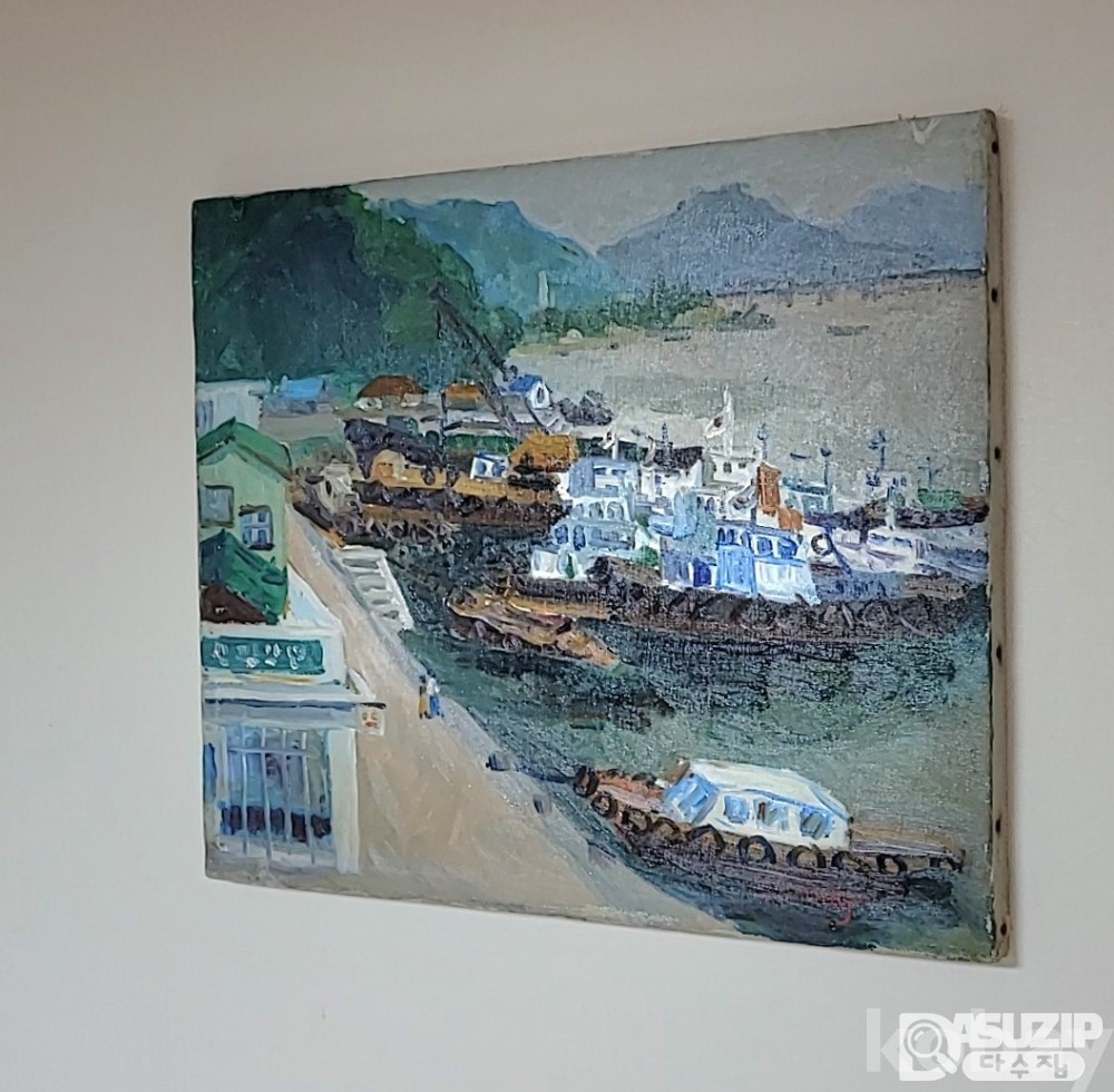 서양화,風景畵,海景,유명작가,최덕휴 (해안) 유화작품 8호