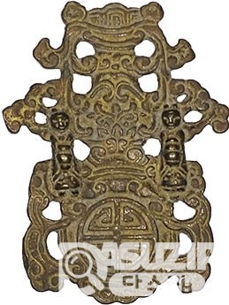 사판화 당초문 열쇠패 - 귀면...