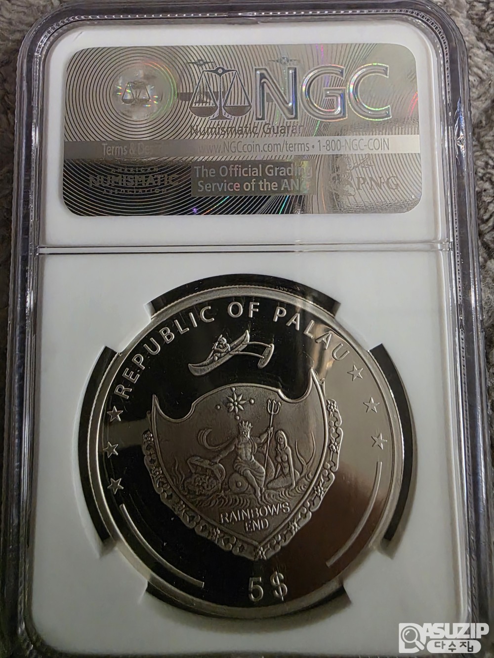 2015 팔라우 네잎클로버 1온스 5달러 은화 NGC 프루프 70등급
