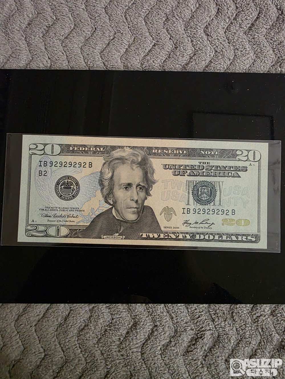 누드 지폐: 특이번호 : 20달...