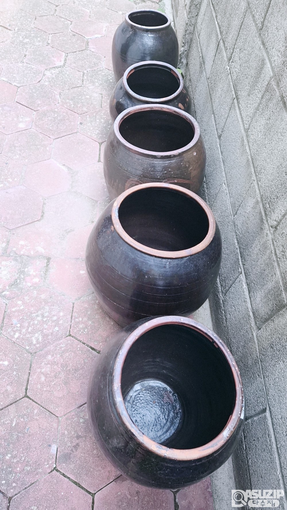 빈티지 옹기 항아리 5점