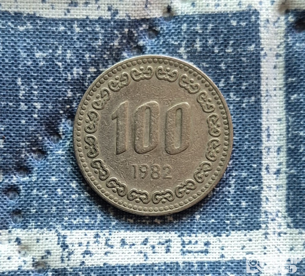 1982년 100원 동전 1973년 50원 동전