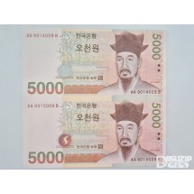 누드 지폐: 5차 오천원 2면부