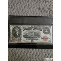 미국 고화폐 누드: 마지막 대형 지폐 2달러 미품 / 라지 사이즈(Large Size) 노트