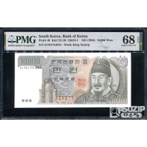 1983년에 발행된 3차 만원 완전미사용 PMG 68 고등급